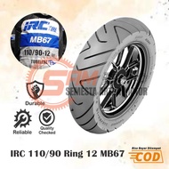 Irc Outer Tire 110/90-12 Ring 12mb67 Tubeless Vespa Motorcycle Freefo Matic