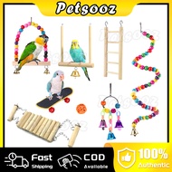 Bird parrot toys Hanging swing bird cage toys Bird chew toys for Cockatiel love birds accessories