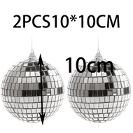 36 Pieces Mirror Disco 4D Ball Silver Hanging Disco 4D Ball Small Party Mirror Balls Cool Reflective
