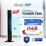 [NO.1 in US] Levoit 42" DC Smart Tower Fan Fast Cooling Ultra Quiet Temperature Sensor 12 Fan Speed Washable Filter