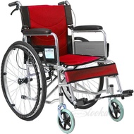 AOLIKE  Wheelchair วีลแชร์ รถเข็นผู้ป่วย พับได้ โครงเหล็กชุบโครเมี่ยม รุ่น ALK809-46  รถเข็นผู้ป่วย เก้าอี้พับได้ คาร์ม่า วิลแชร์ Wheelchair เหล็ก (โซม่า) SOMA รุ่น CHM-100 F22