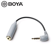 BOYA BY-CIP2 3.5mm TRS (Female) to TRRS (Male) Microphone Mic Audio Adapter Cable for Smartphone