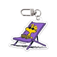 SNOOPY史努比 躺椅曬太陽壓克力吊飾/鑰匙圈
