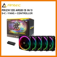 ถูกที่สุด!!! FAN CASE ANTEC PRIZM 120 ARGB 5+C 120mm Case Fan w/Fan Controller (5 in 1 Pack) ##ที่ชา