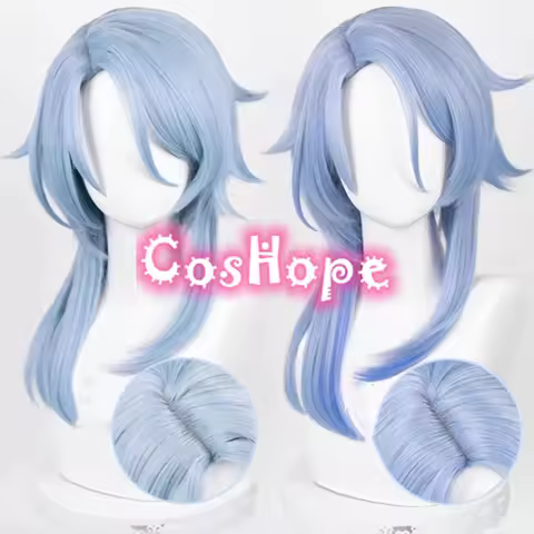 Kamisato Ayato Cosplay Wig Simulation Scalp Wig Blue Wig Cosplay Anime Cosplay Wig Heat Resistant Sy