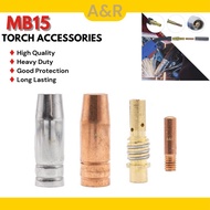 MB15 Torch Accessories / Welding Nozzle / Tip Holder / Contact Tip / Co2 Gas Nozzle / Mig Nozzle / M