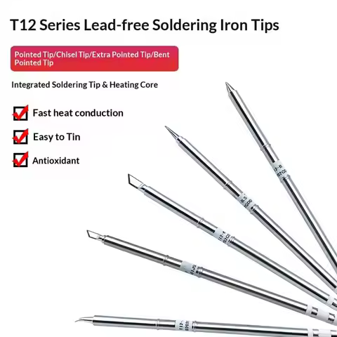 CCA83-T12 I ILS J02 JL02 K KU Soldering Iron Tips For Hakko Fx951 DIY T12 Electric Soldering Iron St