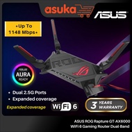 ASUS ROG Rapture GT-AX6000 WiFi 6 Gaming Router Dual-Band Wireless Dual 2.5G Ports 2.0Ghz Quad Core 