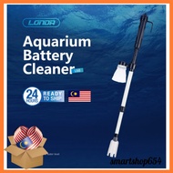 Aquarium Waste Remover , Fish Tank Water Changer Gravel Sand Cleaner Vacuum Siphon Battery-Operated