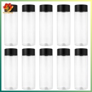 [hzsdakjjh.] 10Pcs 400Ml/13.5Oz Plastic Juice Bottle Transparent Coarse Cereals Storage Container Be