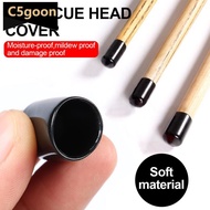 C5GOON 3PCS/6PCS Billiard Cue Head Rubber Protective Cover Black Eight Snooker Pool Cue Tip Moisture