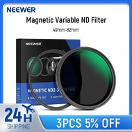 NEEWER Magnetic Variable ND Filter ND2-ND32(1-5 Stops) with Magnetic Adapter Ring，HD Adjustable Neut