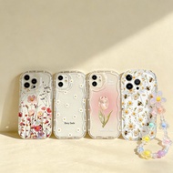 Pink Cute Tulip Flower Phone Case For VIVO V60 Lite 5G V50 Y31 Y29 Y19S Y36 5G Y04 V40 Shell With Fl