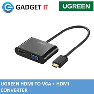 UGREEN HDMI TO VGA/HDMI 2IN 1 CONVERTER 4K HD VIDEO ADAPTER SET - TOP BOX CONNENCT TV MONITER PROJECT - CM101-40744