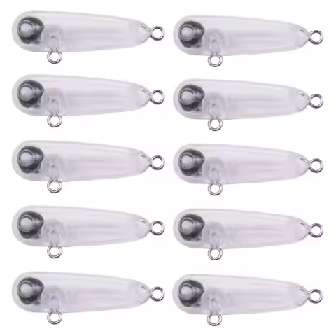 10pcs 3.5cm 2.2g Micro Sinking Pencil Lure Blanks - Clear DIY Hard Bait Body - Mini Stickbait for Tr