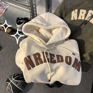 600g Heavy Fleece Lining Thickened Sweatshirt Men American oversize Hooded Jacket Winter High Weight