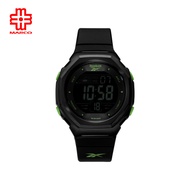 Reebok United RV-UNI-G9-SBPB-BG Warrior Black PU with SS Buckle Unisex Digital Watch | 44MM | 10ATM 