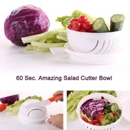 Salad Cutter BowlHONEY - White Salad Fruit Vegetable Cutting Tool