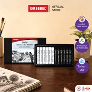 GREEBEL Artist Oil Pastel Black & White (Set) Premium Quality Professional Artist-Grade Crayon