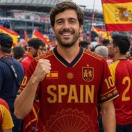 FIFA World Cup 2026 Spain Vintage Jersey Free Custom Name Number Breathable Tee Unisex Men Women Baj