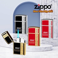 bật lửa zippo lửa khè hoa văn dập nổi - xài gas