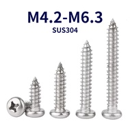 Phillips Pan Head Self Tapping Screw /Screw Plastic Wood| SUS 304 Stainless Steel  | Skru Besi M4.2/