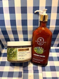 Bath and Body Works BBW 保濕乳液/身體磨沙 Aroma Oasis Sandalwood Eucalyptus Mandarin