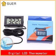 SUER 2pcs Digital LCD Thermometer Aquarium Home Supply Fridge Freezer Temperature Gauge