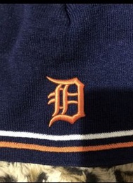 二手 未使用 古著Mlb Detroit Tigers底特律 老虎 毛帽 保暖帽 size m 約57cm
