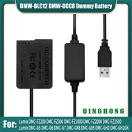 5V USB to DMW-BLC12 Dummy Battery DMW-DCC8 & Power Bank Cable for PANASONIC Lumix DMC-GH2 G5 G6 G7 G