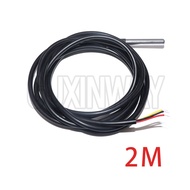 Stainless Steel Waterproof DS18b20 1/2/3M Thread Temperature Probe Temperature Sensor 18B20 Cable Fo
