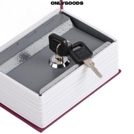 ONLYGOODS Mini Safe Box, Metal Lock Box Key Lock Security Book Security Box, Simulation Book Portabl