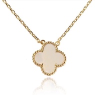 [LILY]18k Gold Plated Vca Necklace Pendant 15mm Four Leaf Clover Van Cleef Necklace For Women