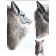 halloween accessories halloween mask Qi County COS Halloween Horror Hungry Wolf Mask Ball Mask White