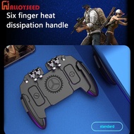 6 Fingers Mobile Gaming Cooling Gamepad for PUBG Game Controller Joystick