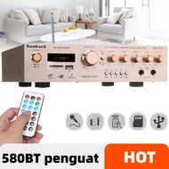 SUNBUCK 580BT Bluetooth Golden HiFi Amplifiers 220V 5CH Home Power Amplifier Stereo AV Surround Digital FM Karaoke Hot