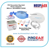 RESUSCITATOR AMBU BAG BVM BAG VALVE MASK PVC ADULT CHILD INFANT NEONATE FIRST AID BAG