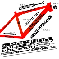 Stiker Sepeda Polygon Vynil Tahan Air untuk frame MTB Sepeda Gunung Street Bike BMX Elastis Lentur