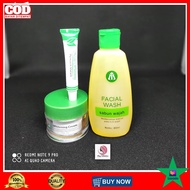 PAKET Lis skincare pemutih salep (bekas jerawat hitam dan flek hitam) 3IN1 WHITENING CREAM (DAY) NIG