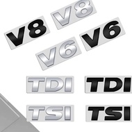 IMPORT 3D DECALS TSI TDI V6 V8 ABS LETTER STICKER EMBLEM REAR TRUNK BADGE LOGO FOR GOLF POLO PASSAT 