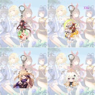 [XXG] [HHDZ]  Acrylic Keychain Engraved Clear Sky Clear Sky Clear Clock Leaving Noelle Key Pendant Anime Game Merchandise