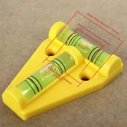 Plastic Shell Mini Spirit Level Horizontal Vertical Green Bullseye Triangular Spirit Level Bubble Le