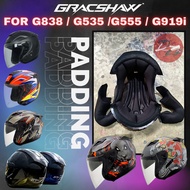 (PADDING) Gracshaw Helmet Gaizer G838 / Gennex G535 / Geomax G555 G3838 Inner Padding Sponge Cheek &
