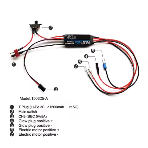 Wolunstart Remote Start Electric Starter E-start 150325-A for Traxxas EZ-Start