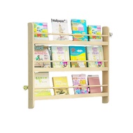 ST-🚢Baby Bookshelf Picture Book Rack Children's Solid Wood Wall Hanging Simple Bookcase Small Book Wall Shelf Student Ki