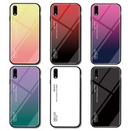 Vivo Y93 Y 93 VivoY93 Case Gradient Color Tempered Glass Hard Case Back Cover Vivo Y93 Casing