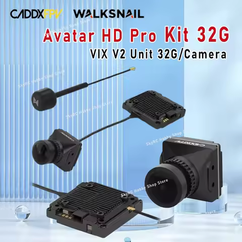 Caddx Walksnail Avatar HD Pro Kit 32G - 1080P 120fps 22ms 4km 6-25.2V Gyroflow Single Antenna 20×20/