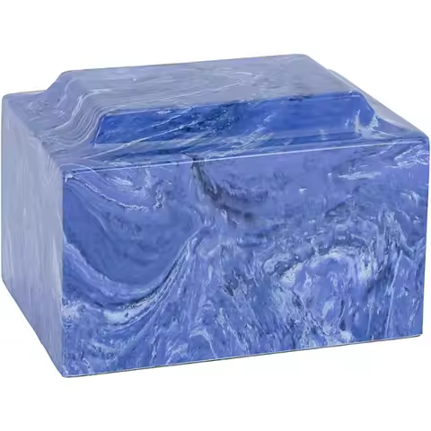 Wild Rose Classic Cultured Marble Cremation Urn for Ashes, Pink, Red, Adult Sized Cremation Urn for 
