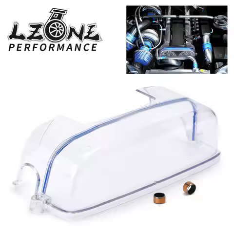 LZONE - Turbo Cam Pulley Timing Belt Cover Clear For 2JZ Toyota Supra Aristo JZZ31 JZA80 JZS147 JZX9