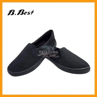 B.Best W-13 Slip On Black School Shoes / Kasut Sekolah Hitam